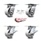 Service Caster 4 Inch Semi Steel Swivel Caster Swivel Locks 2 Brakes, 2PK SCC-35S420-SSB-BSL-2-SLB-2 - alternate 3